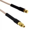 Coaxial cable, MMCX plug (straight) to MMCX plug (angled), 50 Ω, RG-178, grommet black, 610 mm, 265103-08-24.00