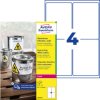 L4774-8 Film labels, water-resistant, 99.1 x 139 mm, 32 pieces, white
