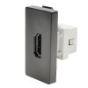 Gniazdo HDMI czarny, moduł 1/2 do ramki Tawoia Glass