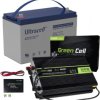 ZESTAW PRZETWORNICA Green Cell 12V/ 230V 300W/600W CZYSTY SINUS + AKUMULATOR AGM ULTRACELL 12V 100Ah