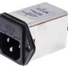 Gniazdo zasilające IEC z filtrem przeciwzakłóceniowym1 6A IEC/EN 60939 Schaffner Montaż na panelu 5 x 20mm