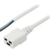 Kabel: 3X1,5Mm2, Iec C19 Żeński, Dł: 5M, 16A Lt-549 H05vv-F 3X1.5 Wht 5M End Roj