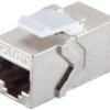 Keystone connector, RJ45 socket to RJ45 socket, straight, Cat 6A, BS08-10003