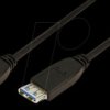 CU0043 USB 3.0 cable, USB-A/M to USB-A/F, black, 3 m