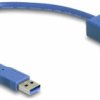 Delock Kabel USB Złącze męskie USB-A, Złącze żeńskie USB-A 0.25 m niebieski 86994