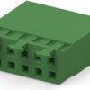 Socket housing, 12 pole, pitch 2.54 mm, straight, green, 925370-6