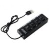 HUB USB 2.0 - 4 porty z kontrolkami, włącznikami