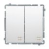 SIMON BASIC Wyłącznik łącznik podwójny krzyżowy do ramki biały BMW7/2.01/11