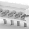 Pin header, 5 pole, pitch 2.5 mm, angled, natural, 440053-5