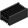 Extruded heatsink, (L x W x H) 75 x 46 x 33 mm, 3.1 to 0.96 K/W, black anodized, SK 112 75 SA