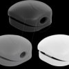 18299 Cable holder with 1 cable grip, pack of 6, white/grey/black