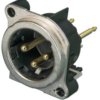 XLR panel plug, 3 pole, metal, NC3MBV