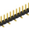 Pin header, 12 pole, pitch 2.54 mm, angled, black, SLLP5SMD05112G