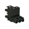 WAGO 770-634 3 Pole 10mm h-distribution Connector 1 Plug + 2 Socket Black