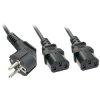 LINDY 30048 Current Y cable [1x PG plug - 2x IEC C13 socket ] 2.00 m Black