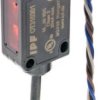 Czujnik optyczny przycisk 36x20x12mm Sn: 30-100 10-30V DC 1x PNP NC/NO kabel 2m 4-żyłowy IP67 tworzywo ABS+PMMA OT310301