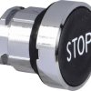 Schneider Electric ZB4BA234 ZB4BA234 Element czołowy dla przycisku resetowalny (Ø) 22 mm STOP chrom, czarny 1 szt.