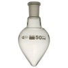 Glassco Pear Shape Single Neck Flask 50ml, 14/23 Pack of 10