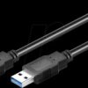 93928 USB 3.0 cable, A plug to A plug, 1.8 m