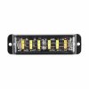 Lampa błyskowa LED do pojazdu, 3W, 6 LED, światło pomarańczowe, śruby, R65 R10, 12V/24V, IP65, LW0057