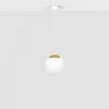Lampa wisząca ELMO biało-złota, szklany kulisty klosz K-5311 Kaja Lighting