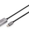 Adapter cable, 1 m, black, Mini-DisplayPort plug, straight to HDMI plug type A, straight, DB-340109-010-S
