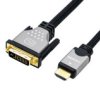 Roline Kabel Do Monitora Dvi (24+1) - Hdmi, M/M, Czarny/Srebrny, 1,5 M