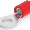 Insulated ring cable lug, 0.26-1.65 mm², AWG 22 to 16, 3.68 mm, M3.5, red, 2-36151-2
