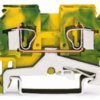 2-wire protective earth terminal, spring-clamp connection, 0.08-4.0 mm², 1 pole, 32 A, yellow/green, 281-607/999-950
