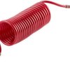Przewód pneumatyczny spiralny długość 3.6m średnica zew: 10mm średnica wew: 8mm RS PRO Złącze BSP 1/4 cala męskie PA