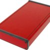 Aluminum enclosure, (L x W x H) 220 x 125 x 31 mm, red, IP54, 1455P2201RD