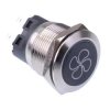 Fan' Blue LED Momentary 22mm Vandal Push Button Switch SPDT 12V