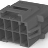 Socket housing, 8 pole, pitch 6 mm, straight, gray, 5-2232264-4