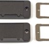 EMI/RFI end plate, aluminum, (L x W) 62 x 33.93 mm, black, for series 1457, 1457CEPF
