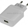 Ładowarka sieciowa 1x USB ( 2,4A ) biała