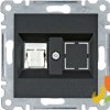 LUMINA Gniazdo komputerowe RJ45 kat.6 UTP czarne WL2153 HAGER
