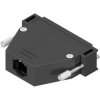 D-Sub connector housing, size: 5 (D), straight 180°, cable Ø 14 mm, PBT, black, 165X10179X