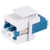 FO connector, LC duplex socket to LC duplex socket, OS1/OS2, singlemode, ceramic, blue, BS08-10200