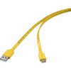 Renkforce RF-6721076 USB cable USB 2.0 USB-C plug USB-A plug 1m Yellow