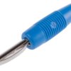 Wtyk bananowy, 16A, Męski, 30 V ac, 60 V dc, 51mm, Niebieski