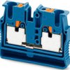 2 wire mini through terminal, push-in connection, 0.14-4.0 mm², 1 pole, 24 A, 6 kV, blue, 3249006