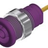 4 mm panel socket, solder connection, mounting Ø 12.2 mm, CAT III, purple, 972359109