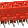 Socket header, 8 pole, pitch 1.27 mm, straight, red, 7-188275-8
