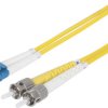 Intellinet 516976 światłowodowe do światłowodów kabel 5.00 m żółty [1x złącze męskie LC - 1x złącze męskie ST] 9/125 µ S