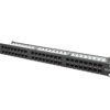 Patch panel 48 PORT 1U kat.5e czarny PPU5-1048-B