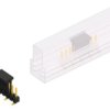 Pin header, 9 pole, pitch 2.54 mm, angled, black, SL10SMD0529GBSM