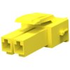 Plug housing, 2 pole, pitch 3.96 mm, straight, yellow, 2005247-4