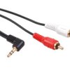 Przewód Mini Jack 3,5Mm Kątowy 2Rca 1M Czarny Mctv-824 Mctv-824