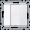 617119 Push-button, 1-gang plus, polar white glossy, System M
