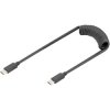 Digitus Ak-300431-006-S USB-C Adapter Black Spiral Cable 1M